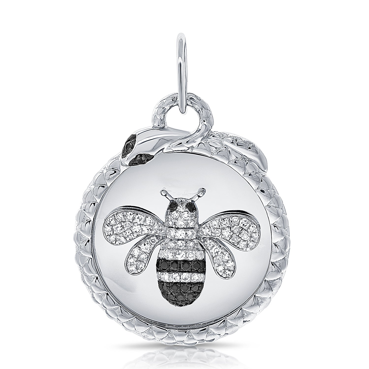 14k Gold & Black Diamond Bumble Bee Charm – Sabrina Design